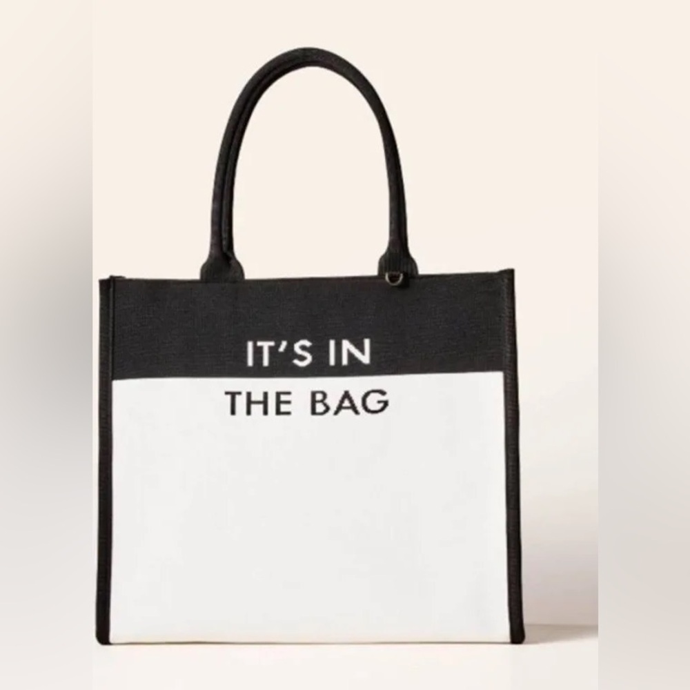 Kate Spade x target color block knit tote bag White/black